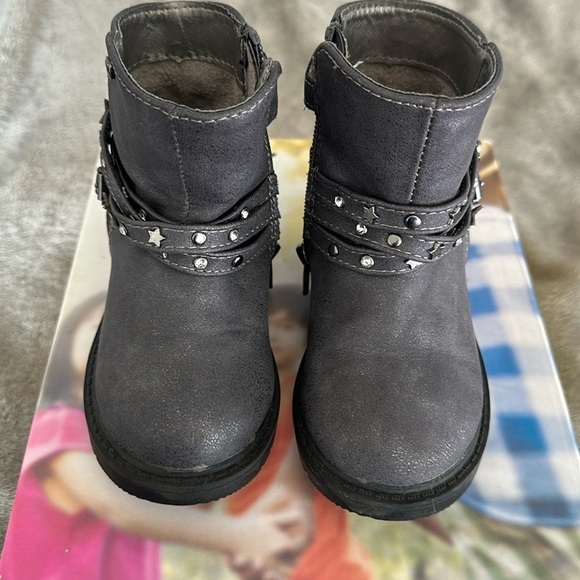 Pewter Boots Naturino Express Size 7 Glitter Stars - Picture 1 of 7